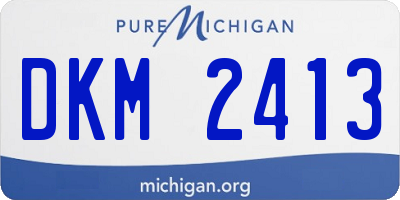 MI license plate DKM2413