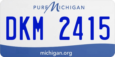 MI license plate DKM2415