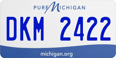 MI license plate DKM2422