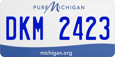 MI license plate DKM2423
