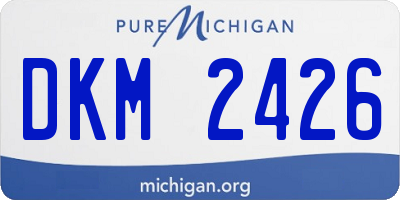 MI license plate DKM2426