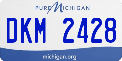 MI license plate DKM2428