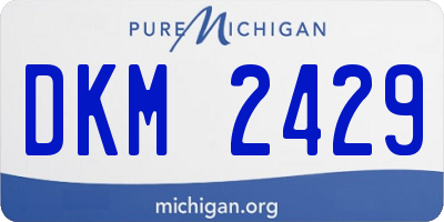MI license plate DKM2429