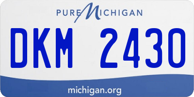 MI license plate DKM2430