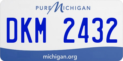 MI license plate DKM2432