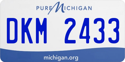 MI license plate DKM2433