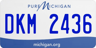 MI license plate DKM2436