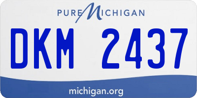 MI license plate DKM2437