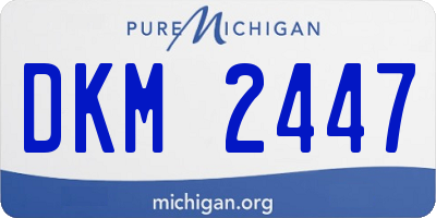 MI license plate DKM2447