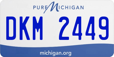 MI license plate DKM2449
