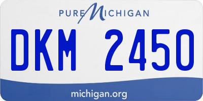 MI license plate DKM2450