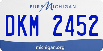 MI license plate DKM2452