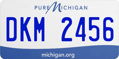 MI license plate DKM2456