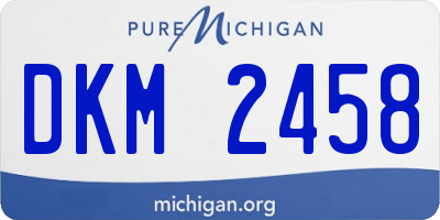 MI license plate DKM2458