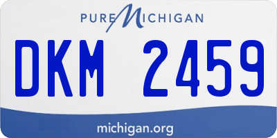 MI license plate DKM2459