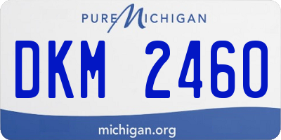 MI license plate DKM2460
