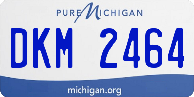 MI license plate DKM2464