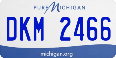 MI license plate DKM2466