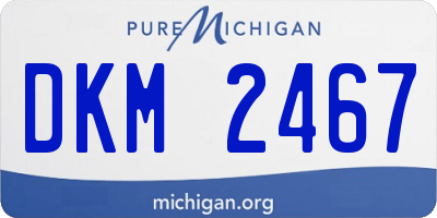 MI license plate DKM2467