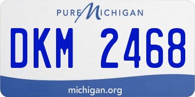 MI license plate DKM2468