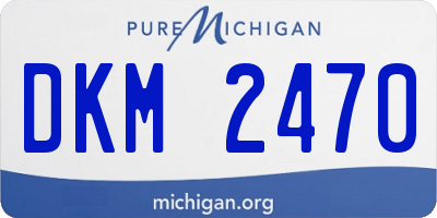 MI license plate DKM2470
