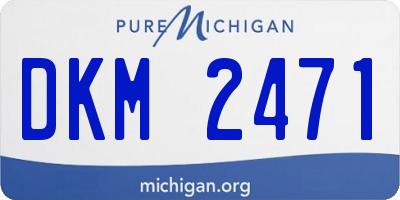 MI license plate DKM2471