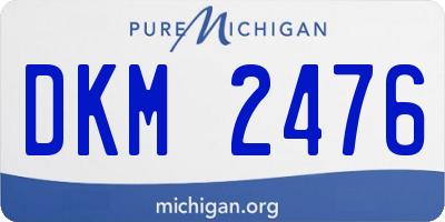MI license plate DKM2476