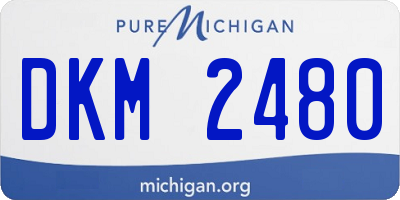 MI license plate DKM2480