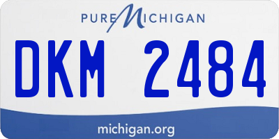 MI license plate DKM2484