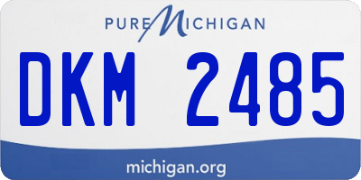 MI license plate DKM2485