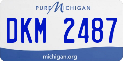 MI license plate DKM2487