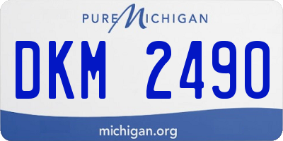 MI license plate DKM2490
