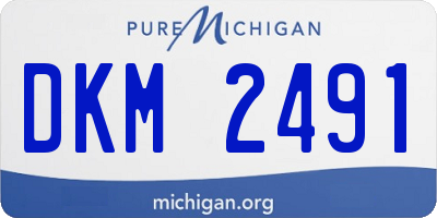 MI license plate DKM2491