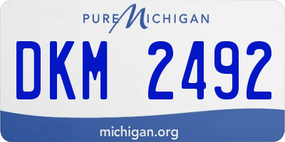 MI license plate DKM2492