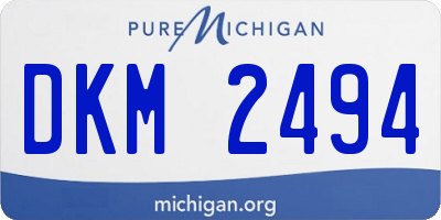 MI license plate DKM2494