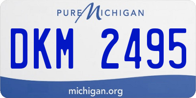 MI license plate DKM2495