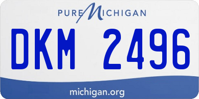 MI license plate DKM2496