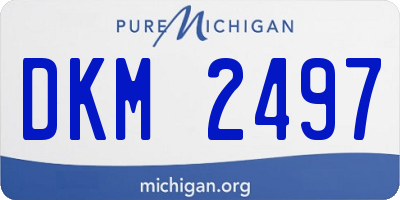MI license plate DKM2497