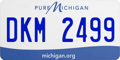 MI license plate DKM2499