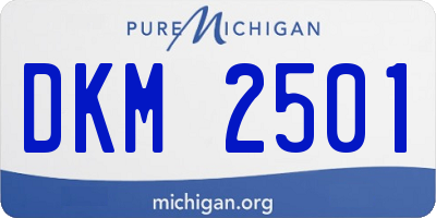 MI license plate DKM2501