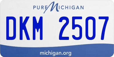MI license plate DKM2507