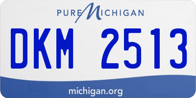 MI license plate DKM2513