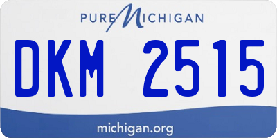 MI license plate DKM2515