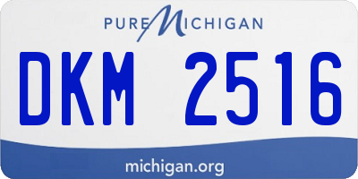MI license plate DKM2516