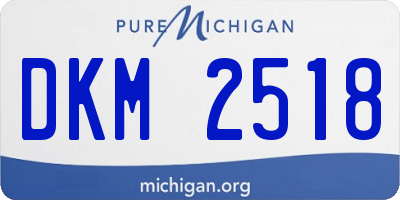MI license plate DKM2518