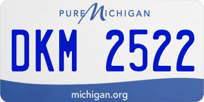 MI license plate DKM2522