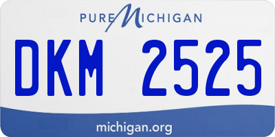 MI license plate DKM2525