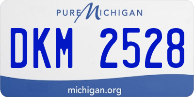 MI license plate DKM2528