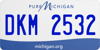 MI license plate DKM2532