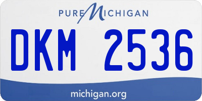 MI license plate DKM2536